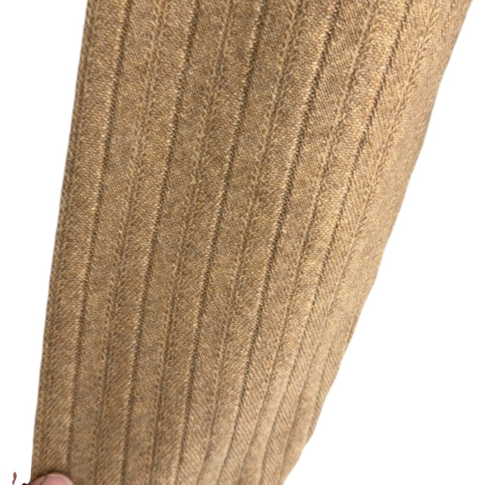 John W Nordstrom Camel Cashmere Sweater Preppy Crew Neck Herringbone Knit XL - Picture 6 of 9